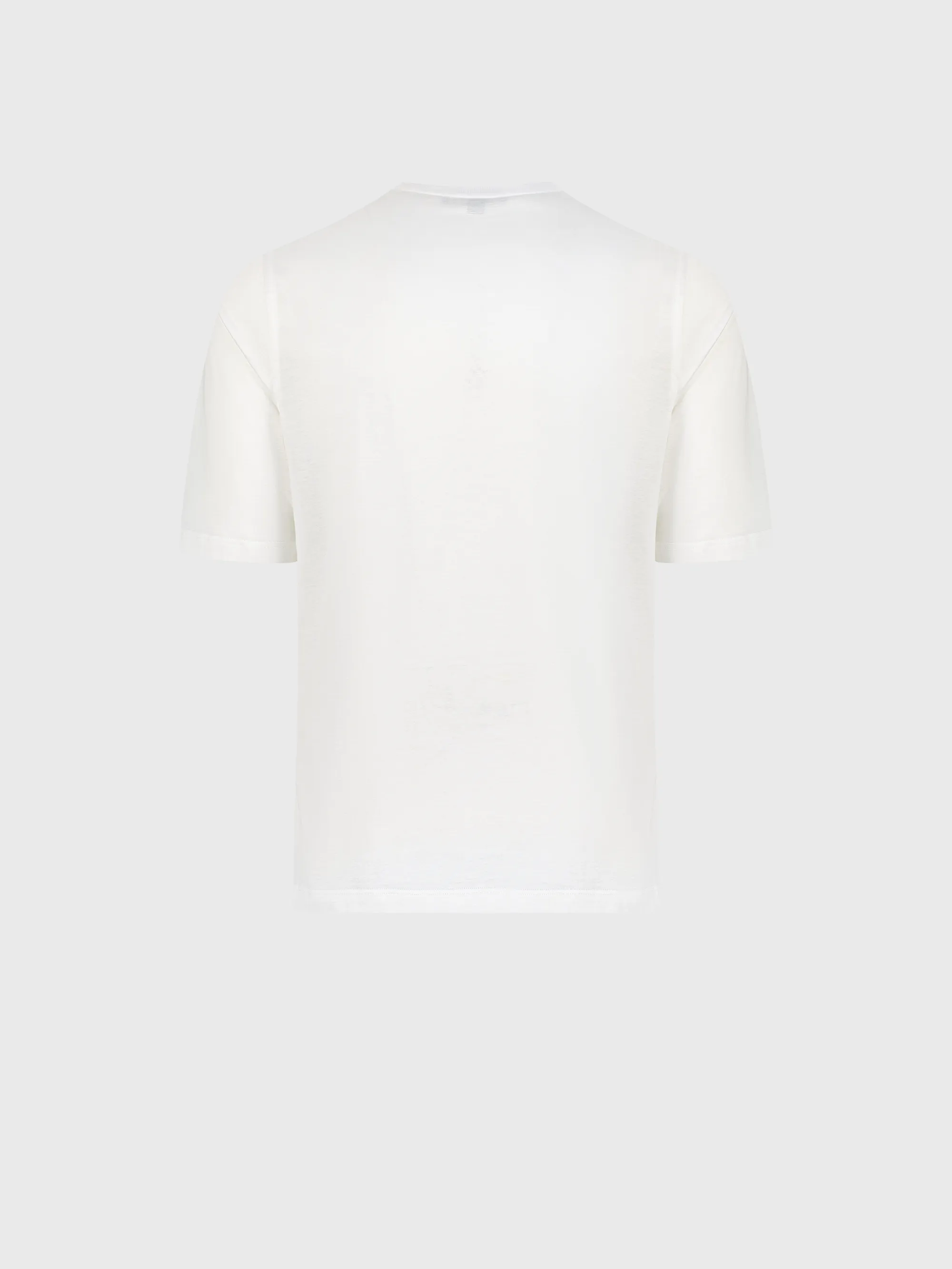 Micro Griffon Satin Finish Cotton T-Shirt White