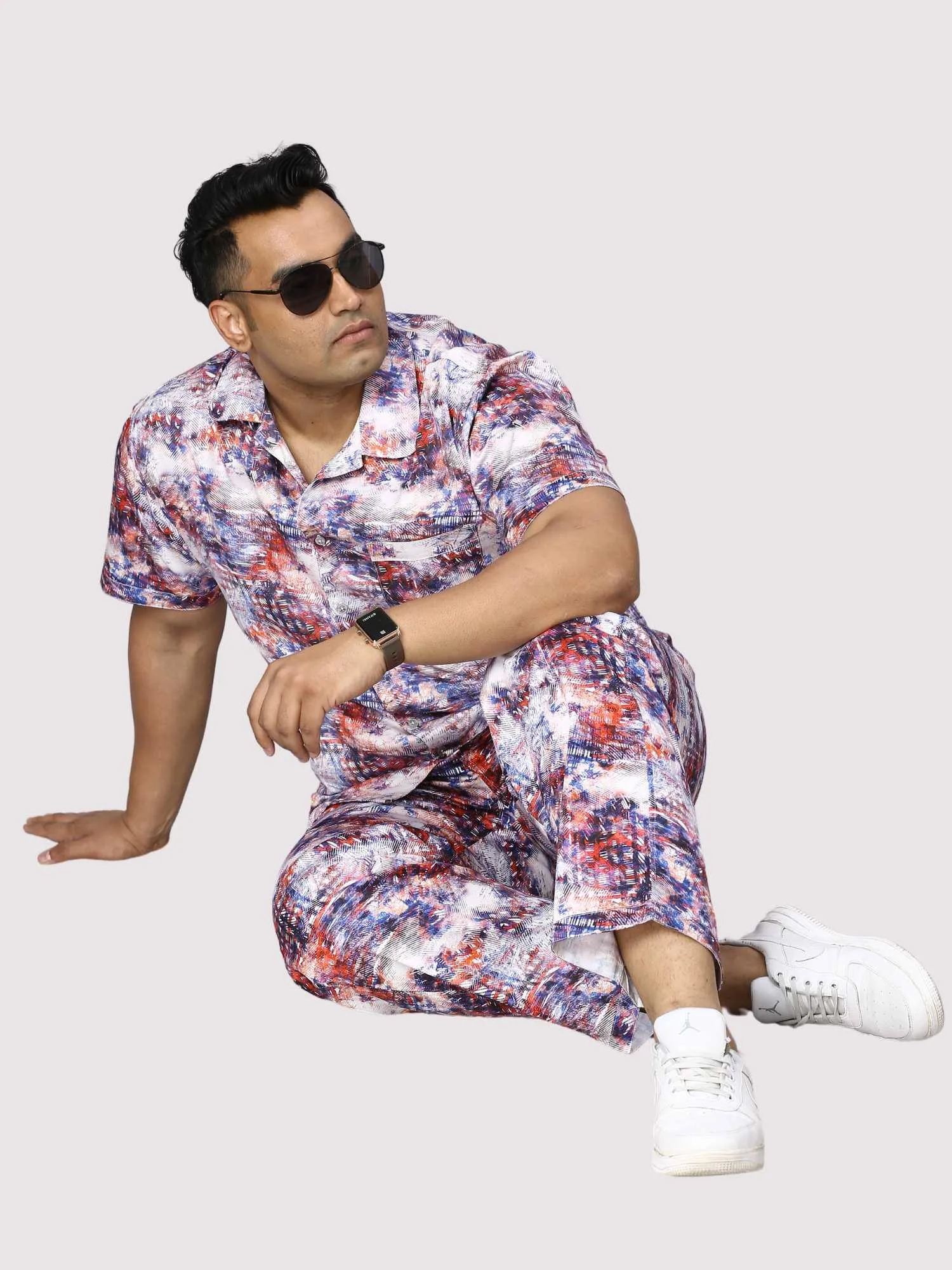 Monsoon Hue Digital Printed Full Co-Ords Men's Plus Size