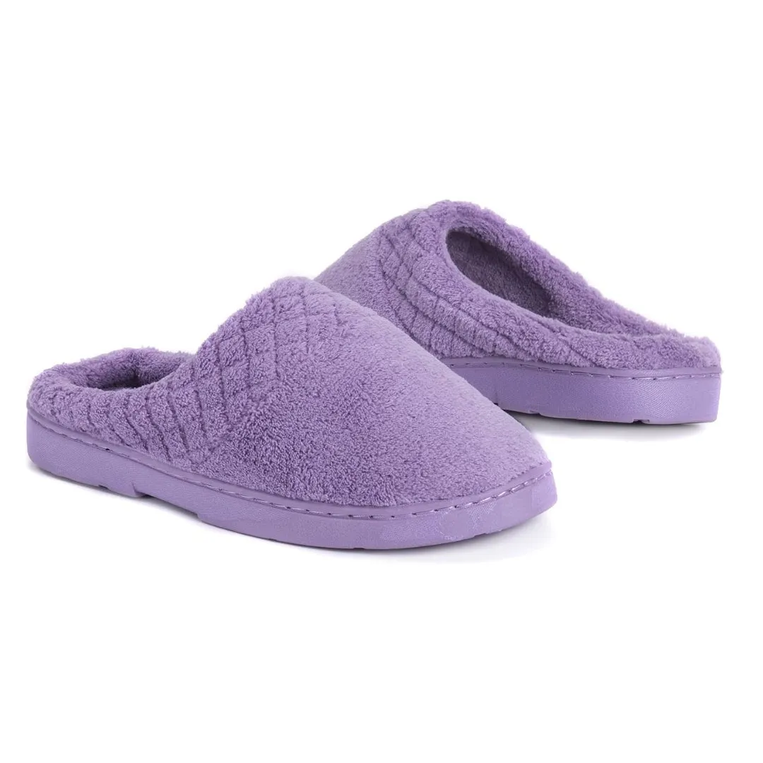 MUK LUKS Women's Micro Chenille Trimmed Clog