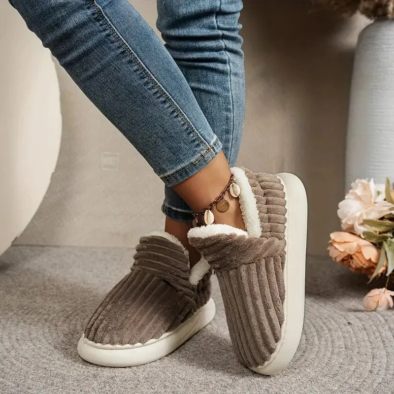 Non Duality | Cozy Corduroy Slippers