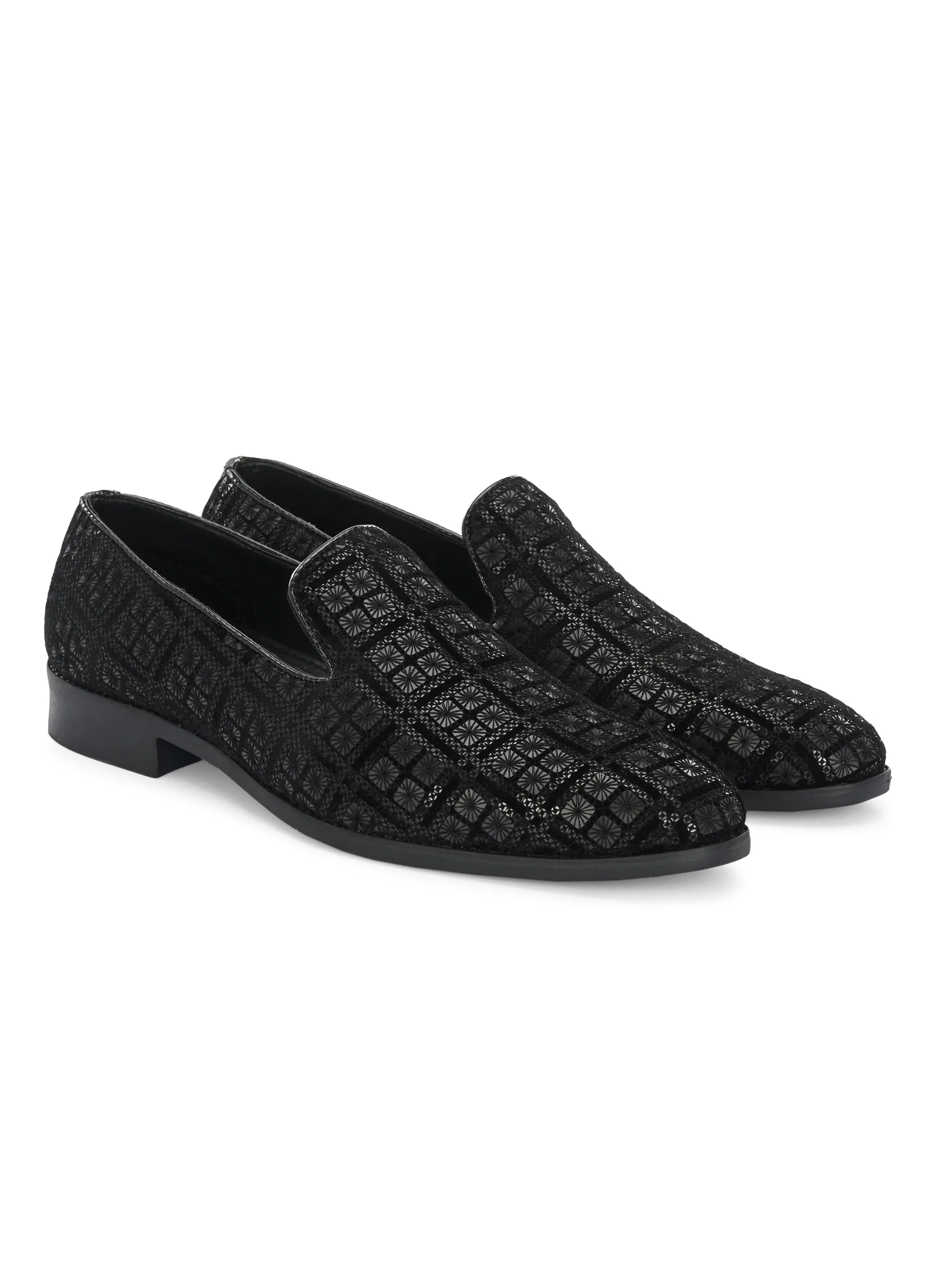 Ottoman Black Formal Slip-Ons