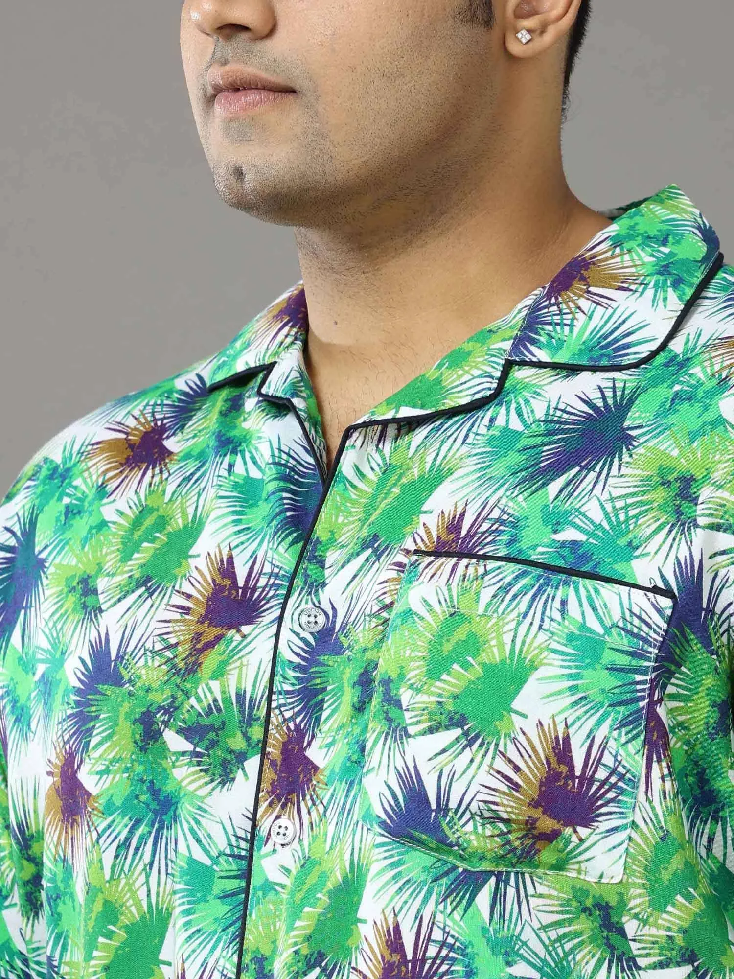 Palm Leaf Half Sleeve Co-Ords