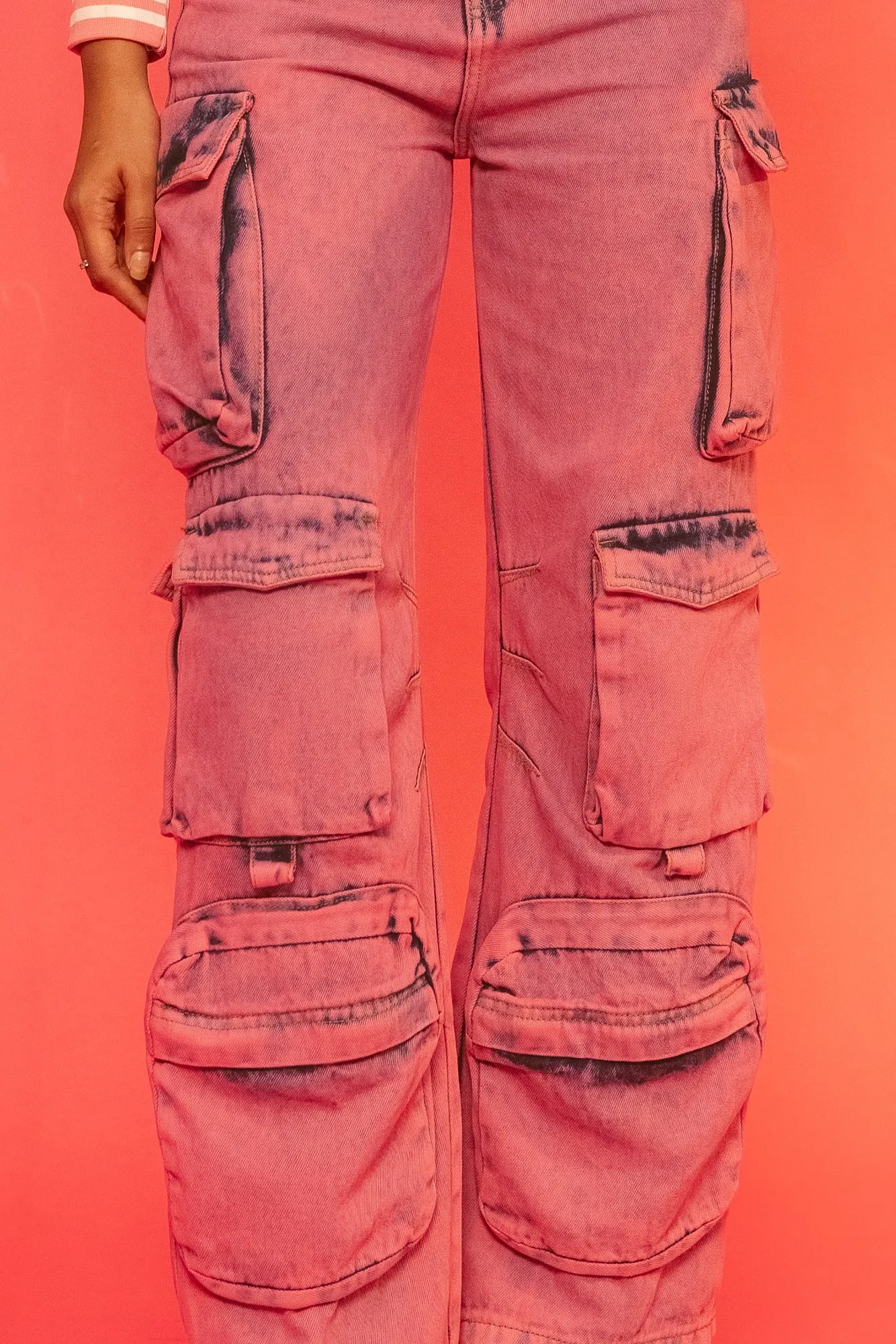 Pink Play Denim Cargo