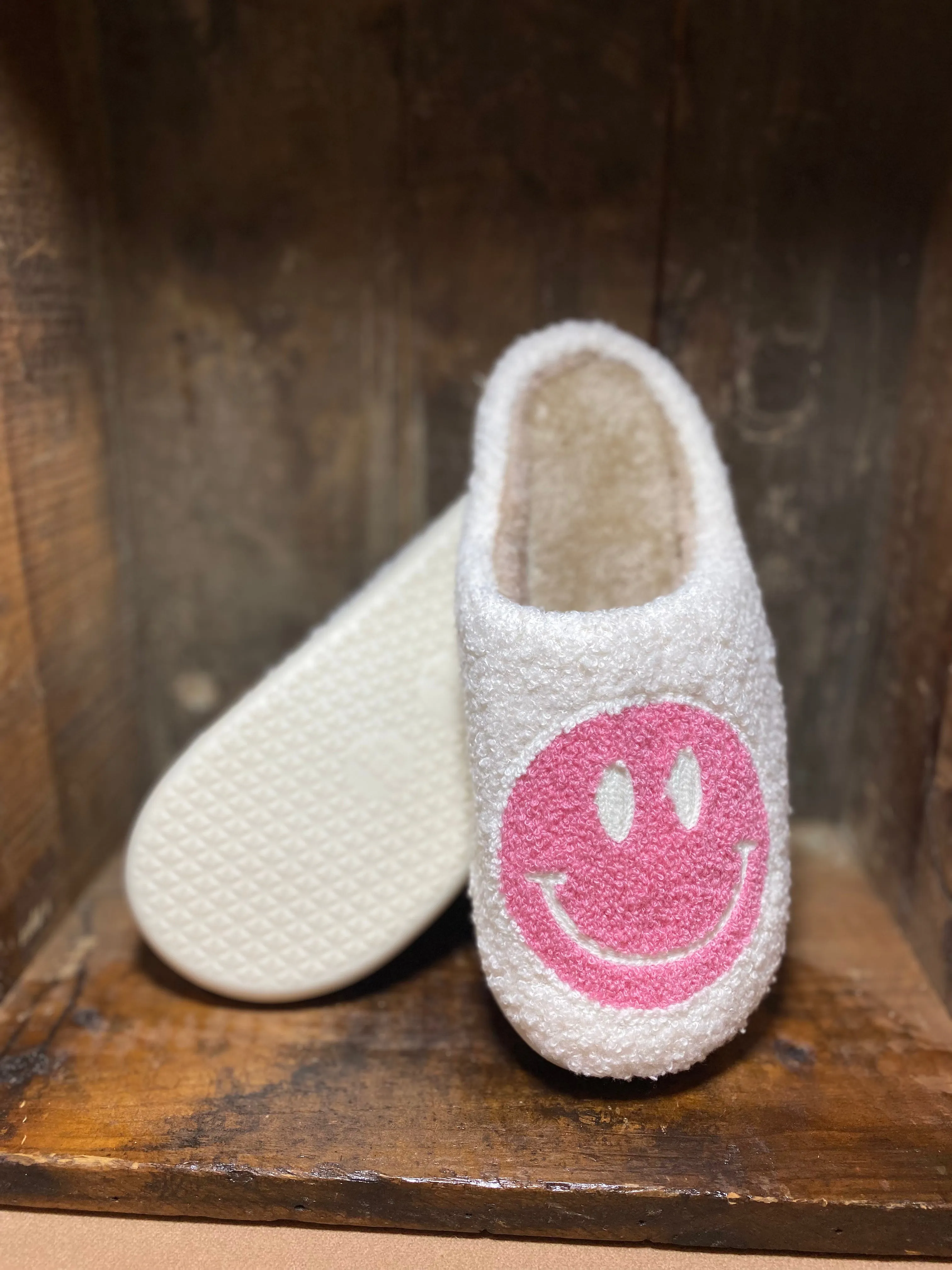 Plush Pink Face Slippers