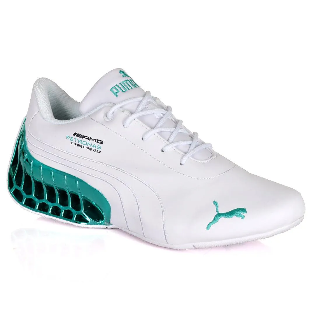 Pm Future Moto Sport GT Green Sole Sneakers- White