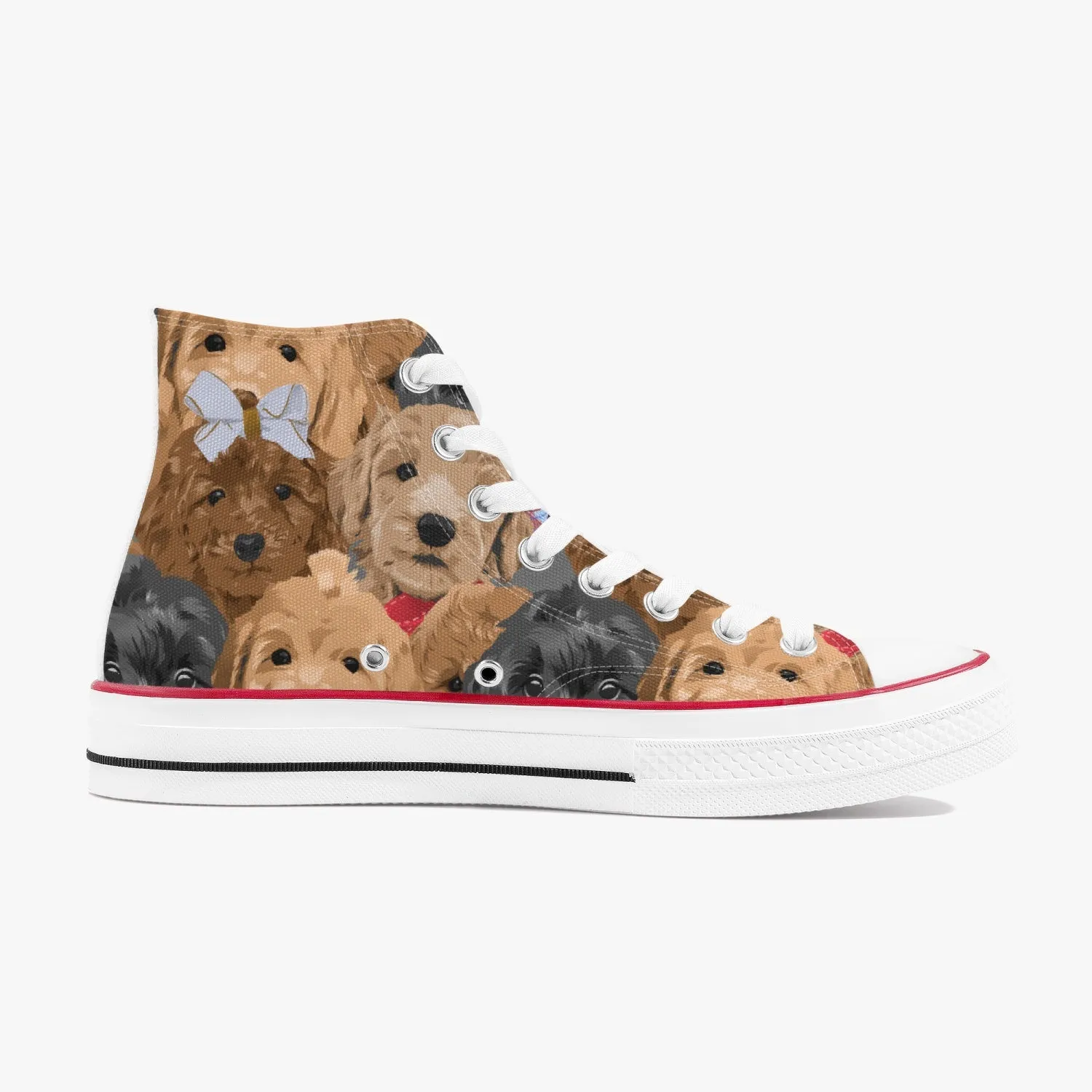 Puppy High-Top Canvas Shoes