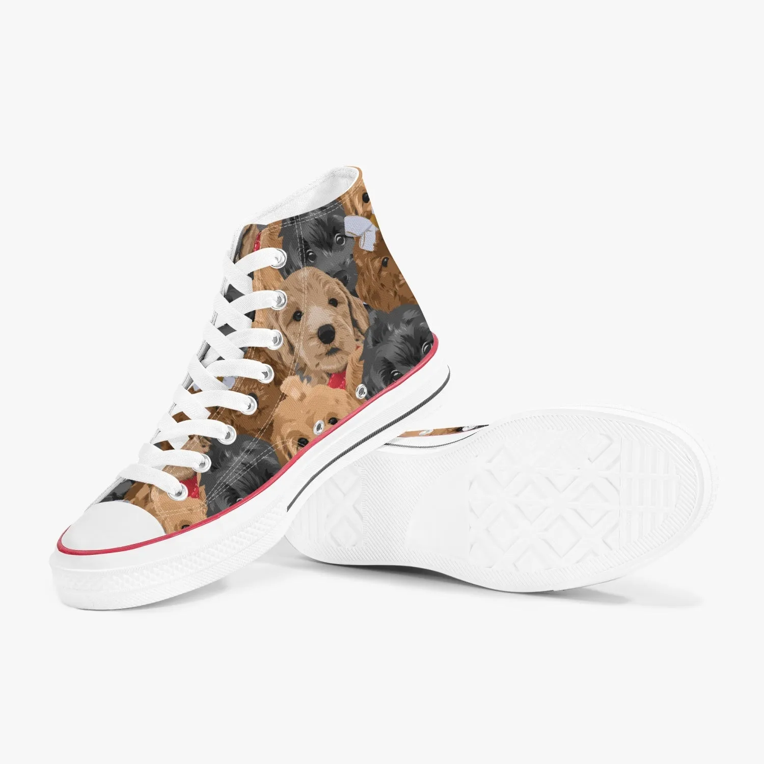 Puppy High-Top Canvas Shoes