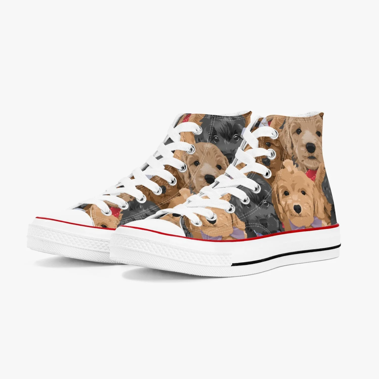 Puppy High-Top Canvas Shoes