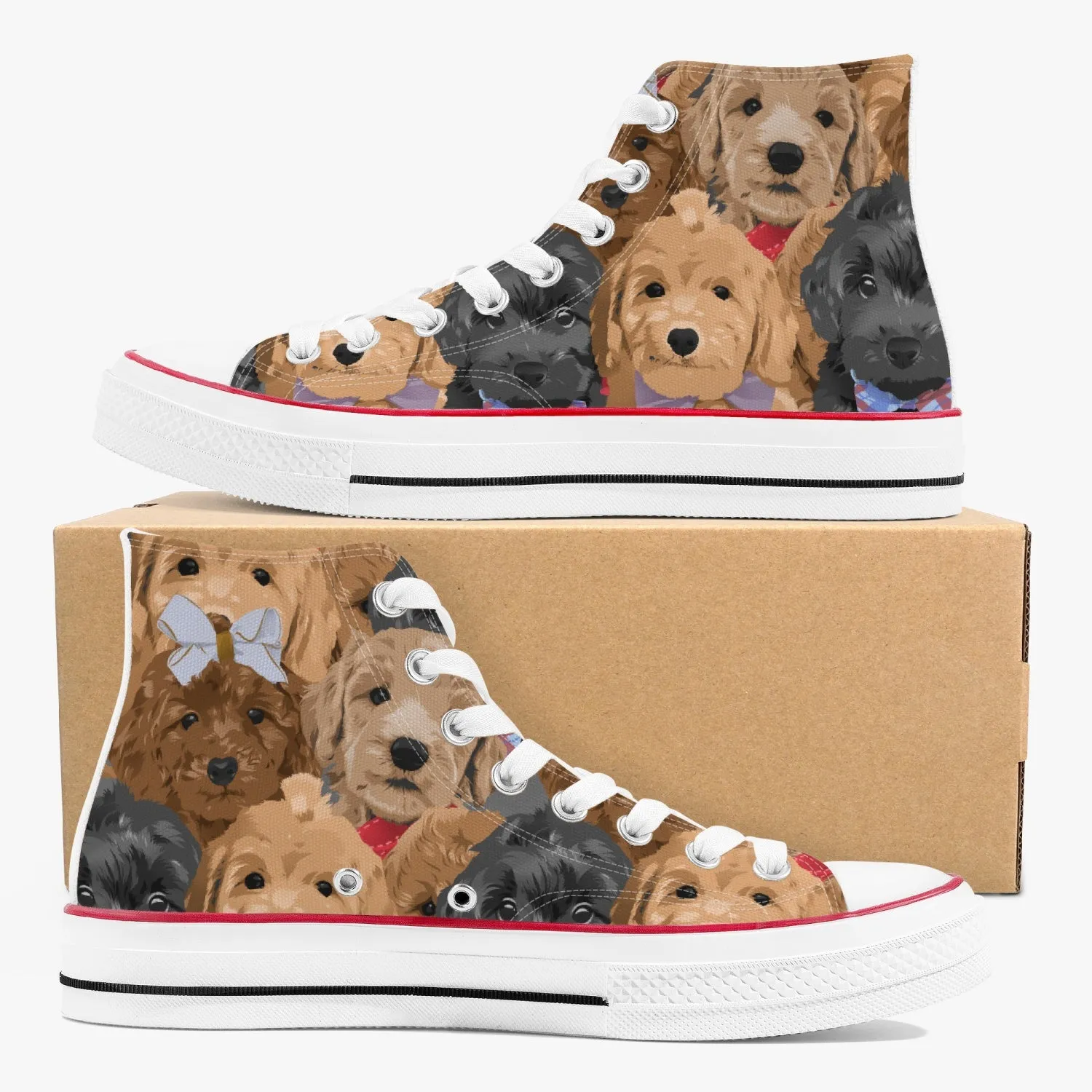 Puppy High-Top Canvas Shoes