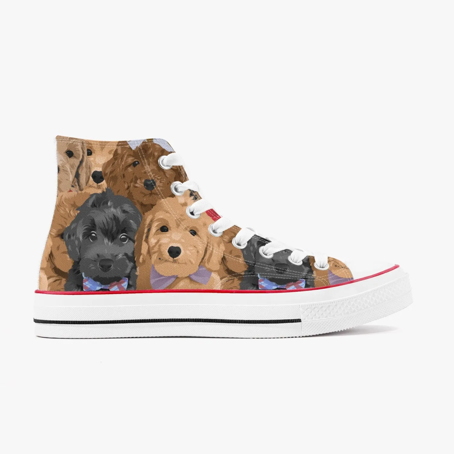 Puppy High-Top Canvas Shoes