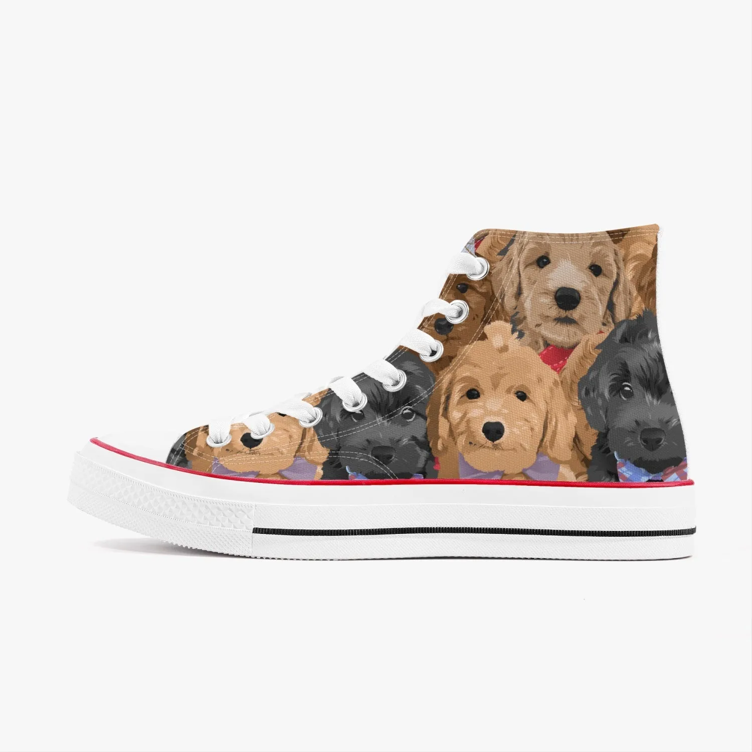 Puppy High-Top Canvas Shoes