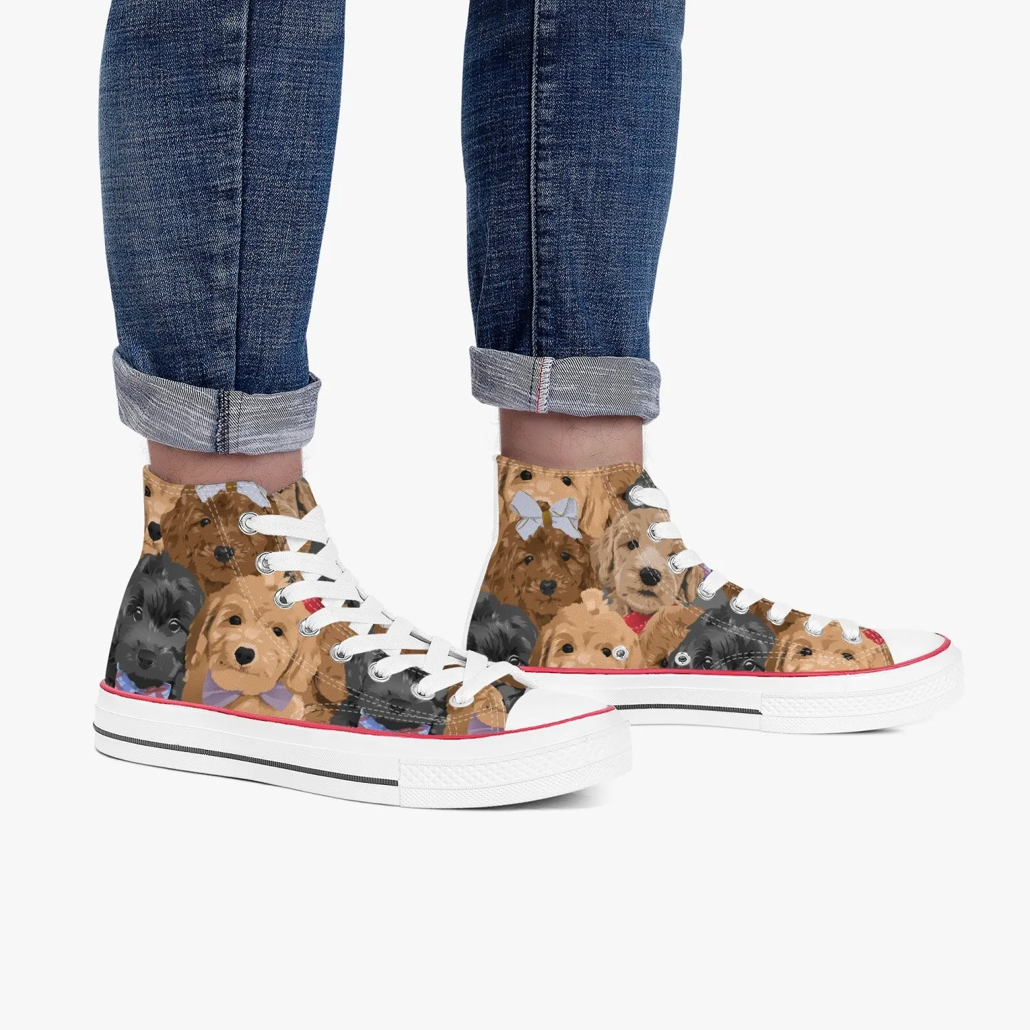 Puppy High-Top Canvas Shoes