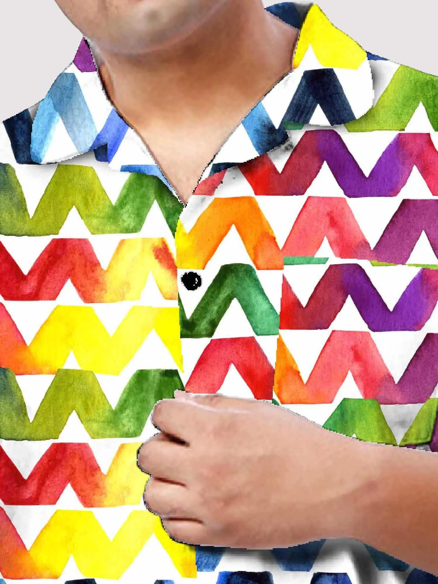 Rainbow Zig Zag Digital Printed Half Co-ords Set