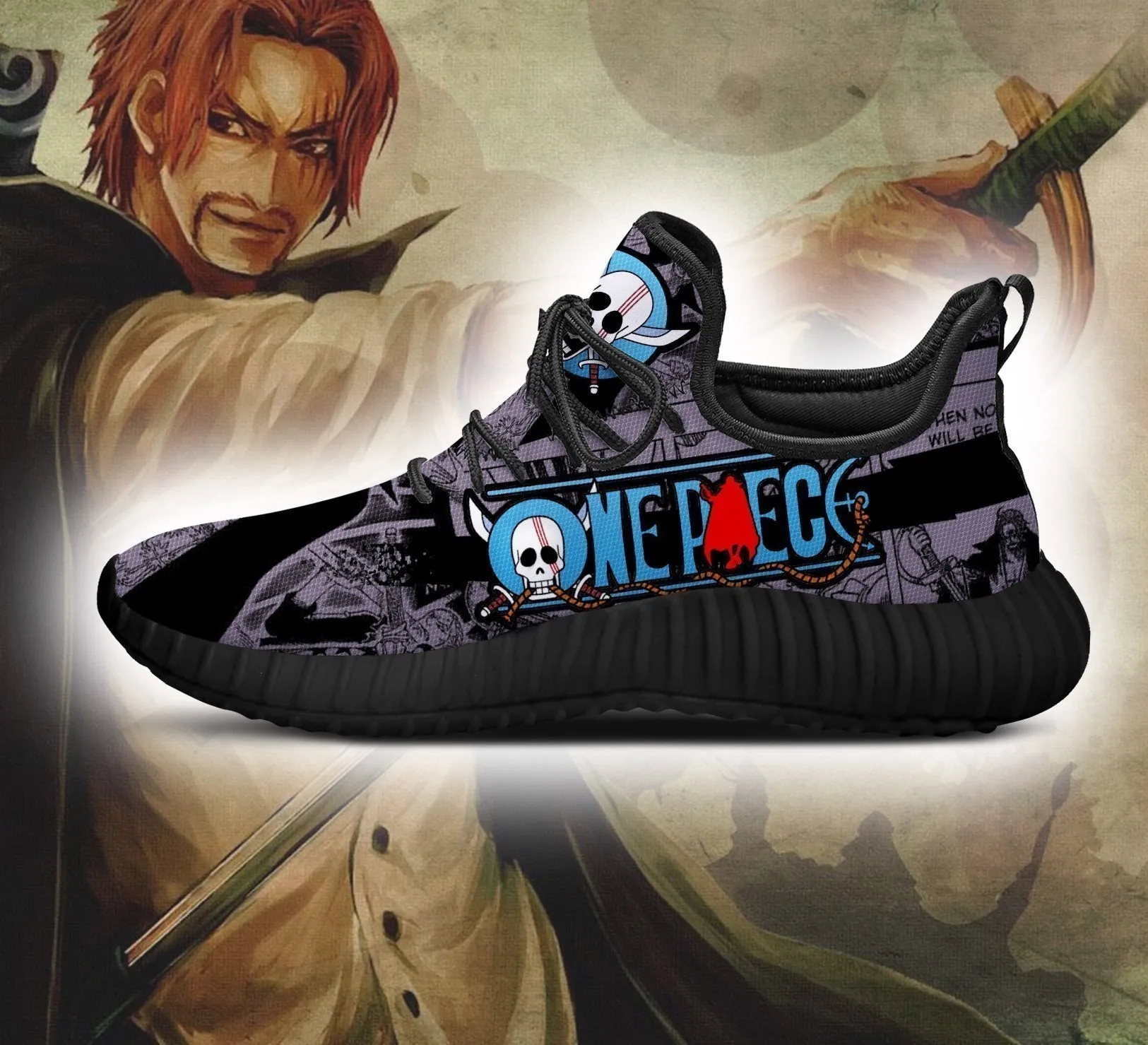 Red Hair Shanks Reze Shoes OP Anime Shoes Fan Gift Idea TT04