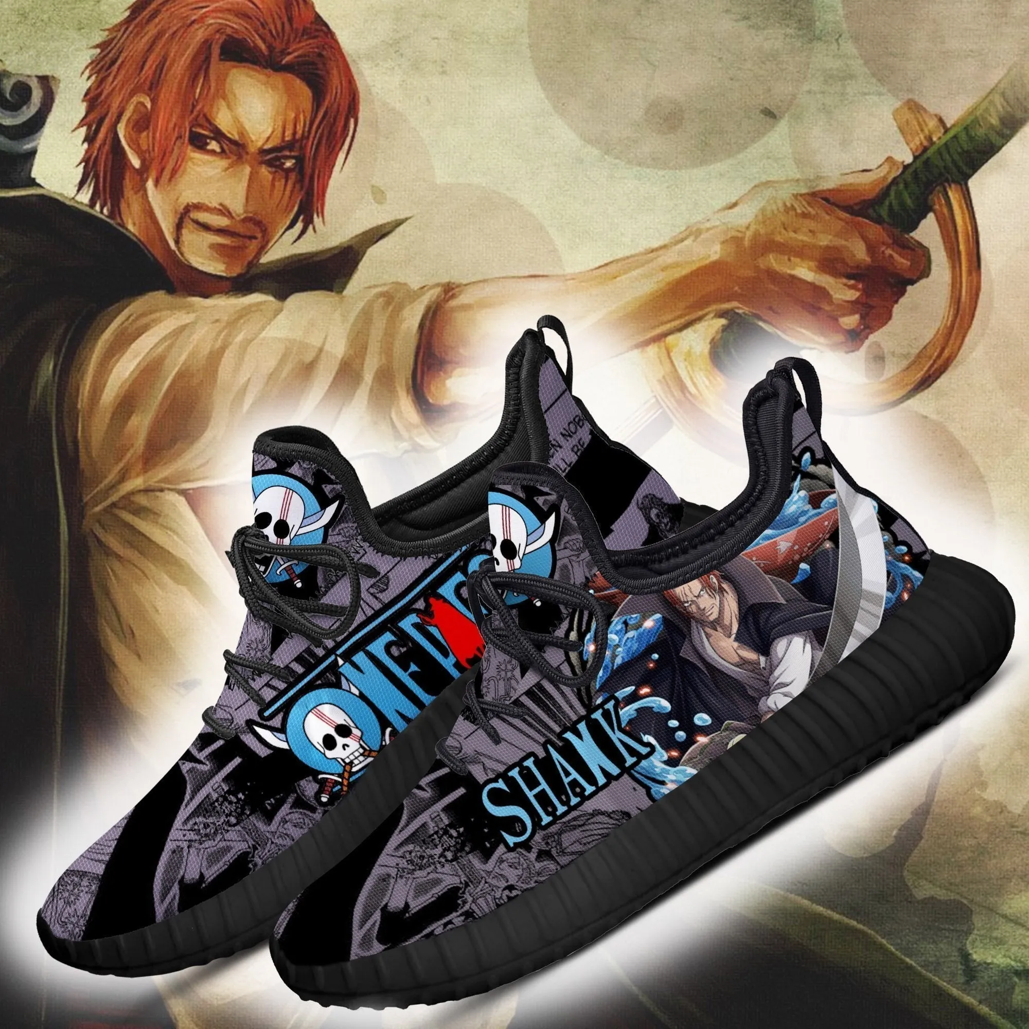 Red Hair Shanks Reze Shoes OP Anime Shoes Fan Gift Idea TT04