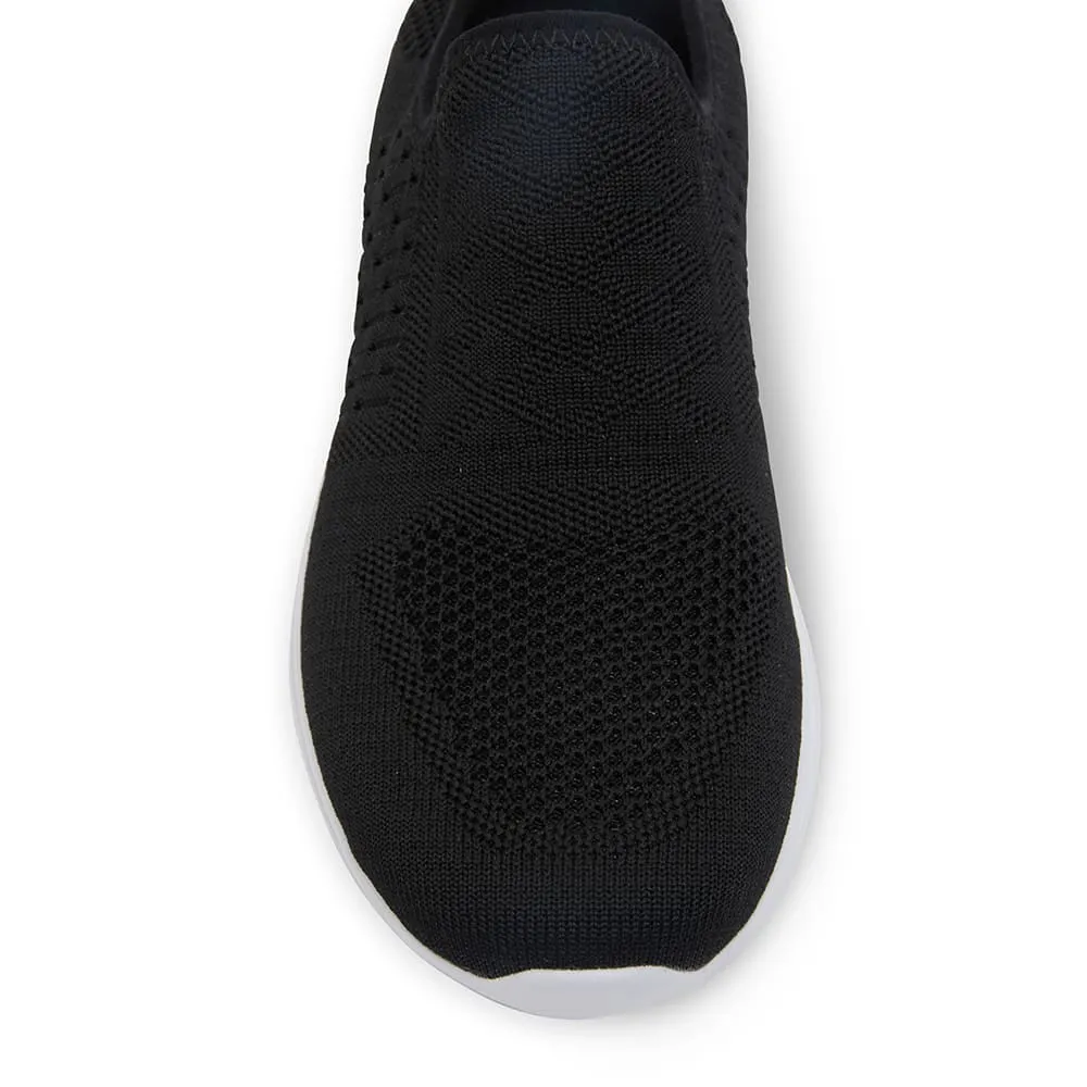 Richard Sneaker in Black Weave Fabric