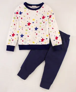 Stars Printed Sweatshirt Jogger Set