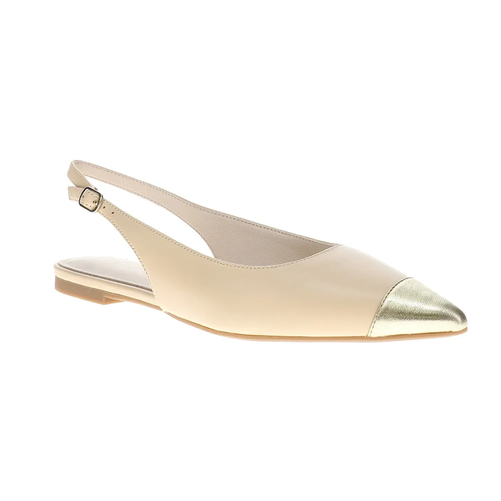 Vera Metallic Slingback Flats