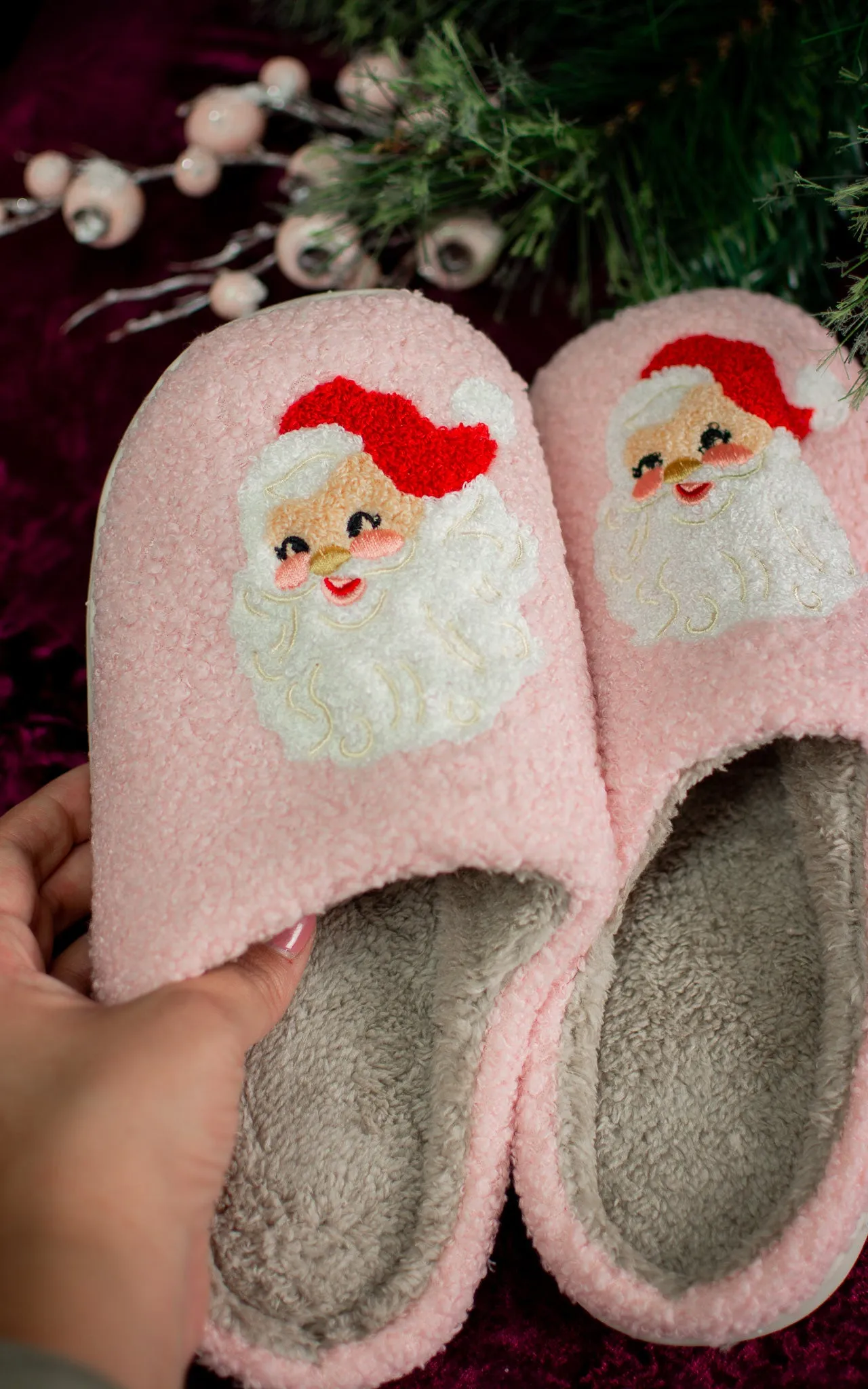 Vintage Santa Holiday Slippers