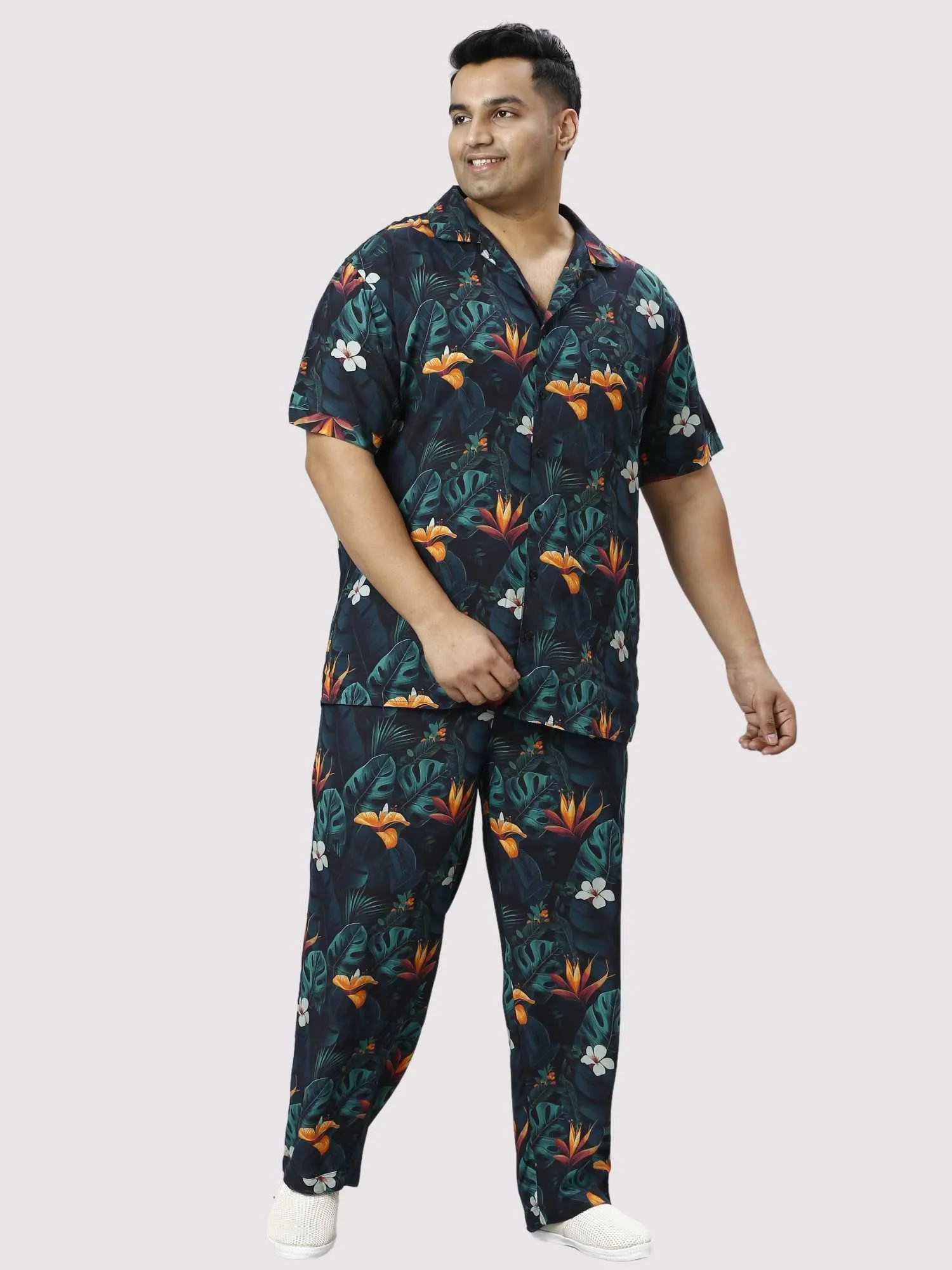 Wild Lush Digital Printed Full Co-ords Set Men's Plus Size