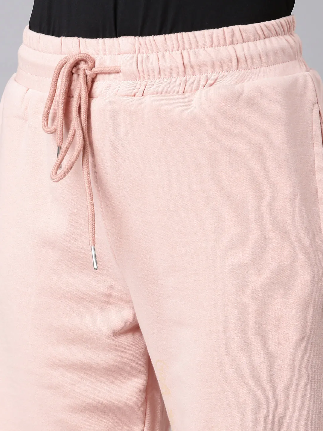 Women Peach Solid Track Pant