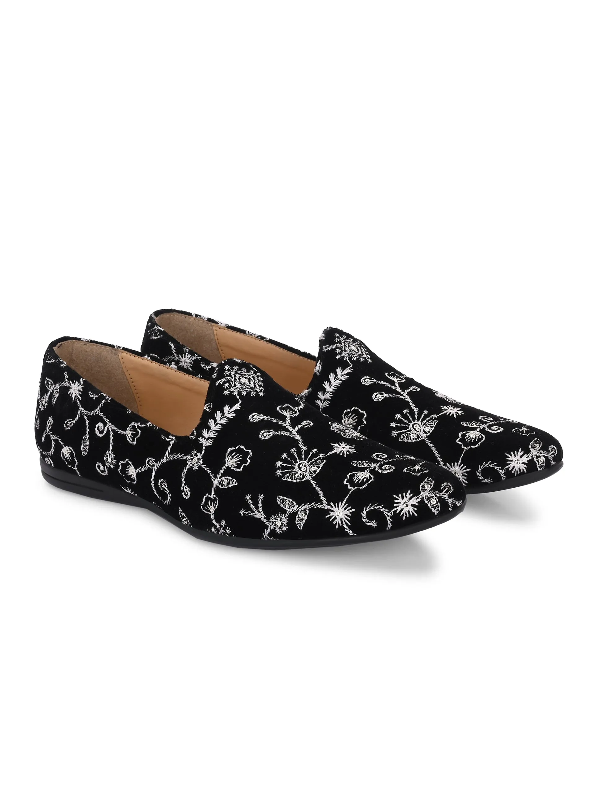 Zahir Black Slip-Ons