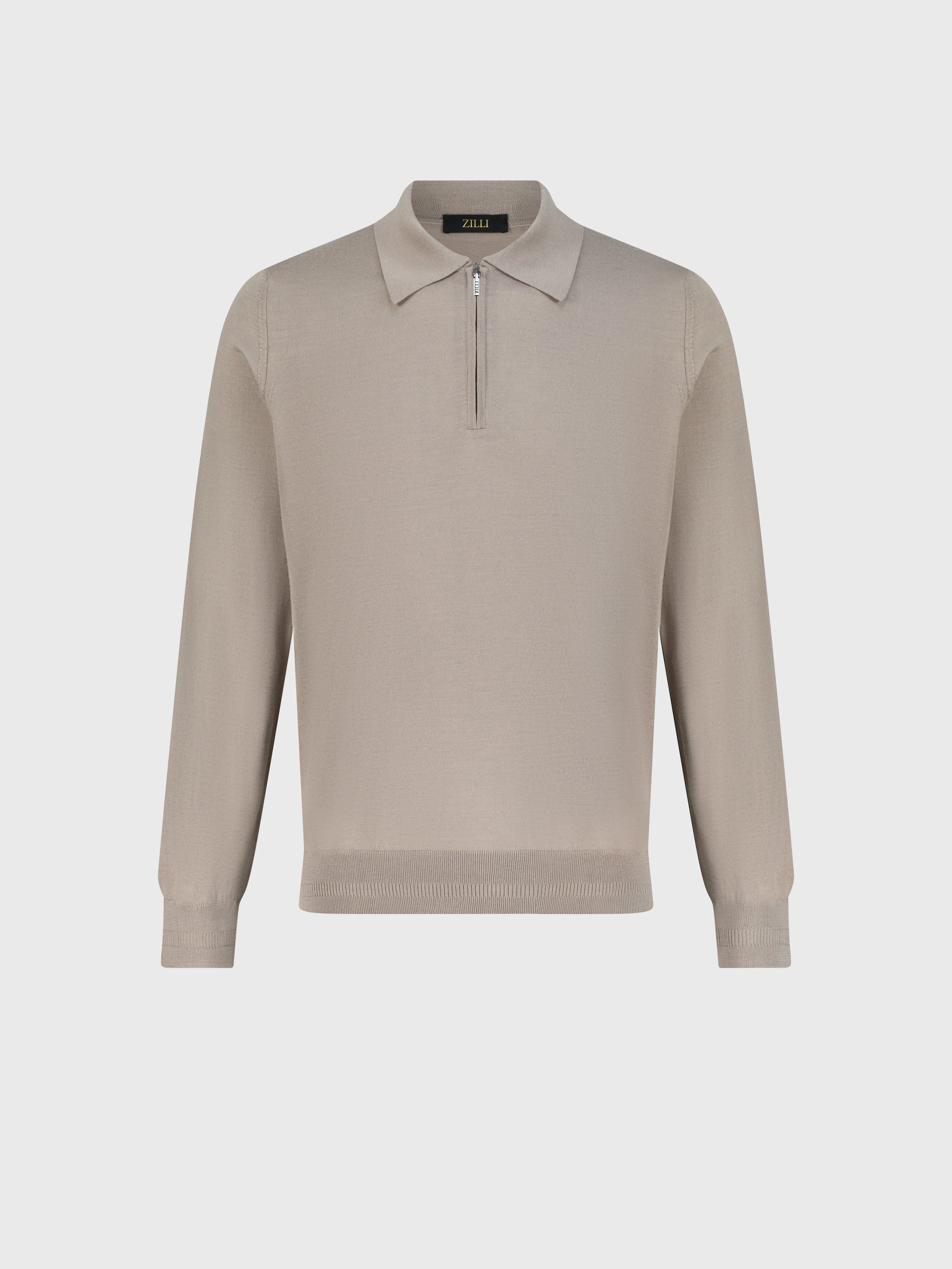 Zipped Polo Blond Fawn