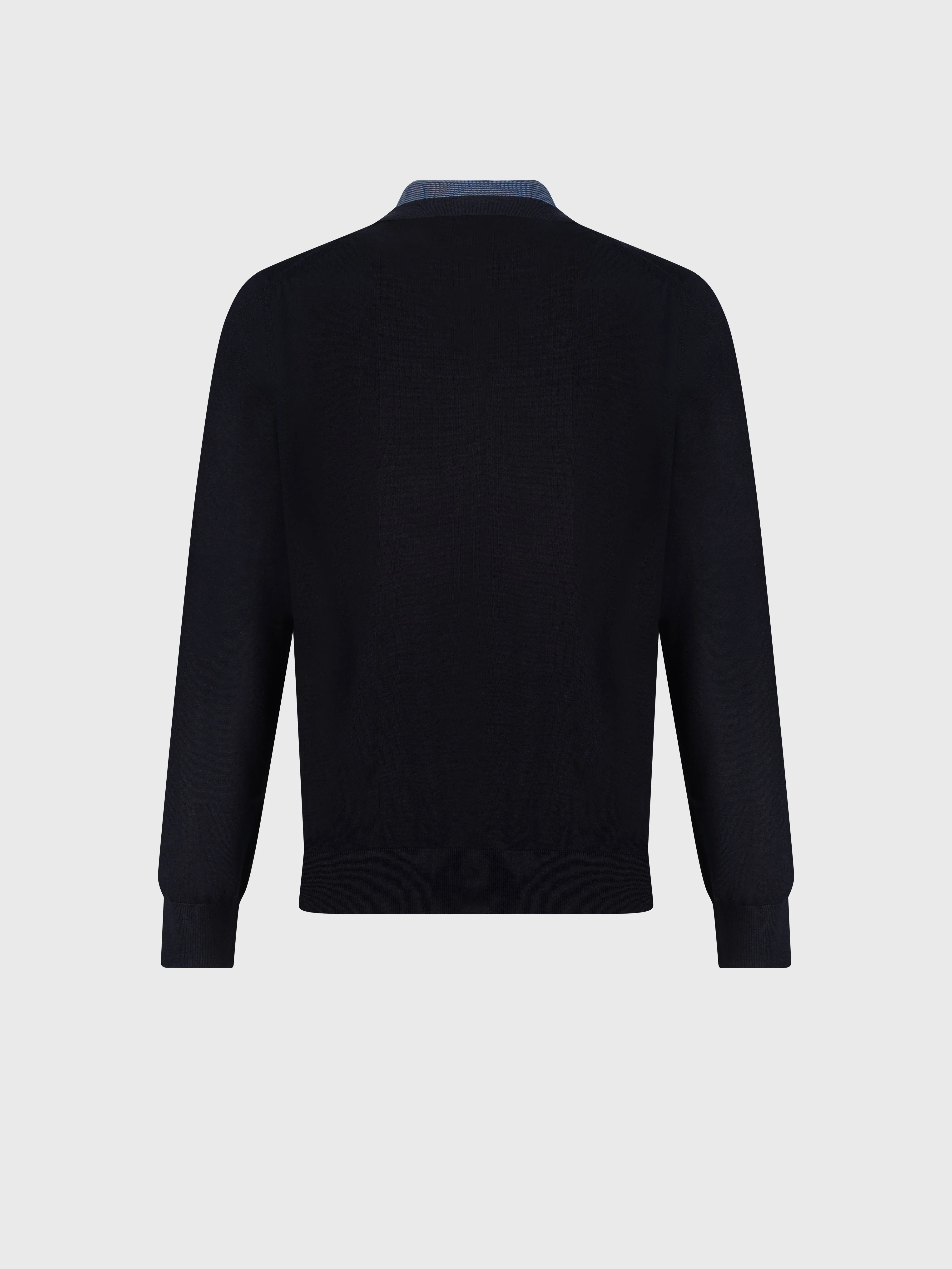 Zipped Polo Shirt Dark Navy